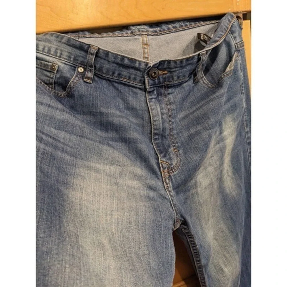 CK Calvin Klein Jeans‎ Men's 36X30 faded Stone Wash Denim blue STRAIGHT 2% lycra